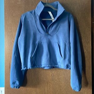 Pitch blue softstream 1/2 zip cropped size 6